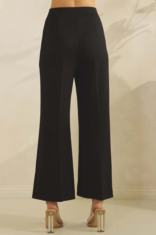 Women's Soft Modal Wide-Leg Crop Pants - The Bronze Butterfly