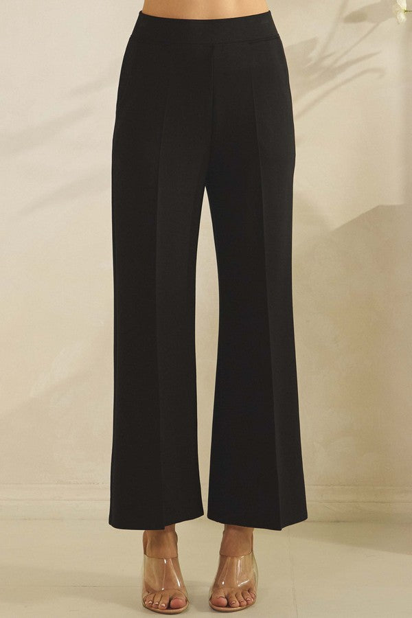 Women's Soft Modal Wide-Leg Crop Pants - The Bronze Butterfly