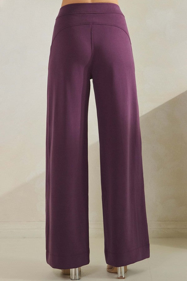 Women's Soft Modal Wide-Leg Pants - The Bronze Butterfly