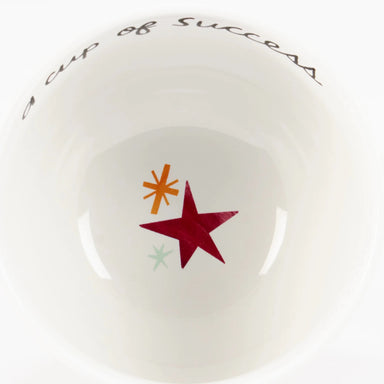 A Cup Of Success Floral Stoneware Mug | 18 oz - The Bronze Butterfly