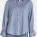Adjustable Sleeve Button Front Woven Top - The Bronze Butterfly