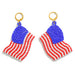 American Flag Bead Drop Earrings - The Bronze Butterfly