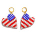 American Flag Bead Drop Earrings - The Bronze Butterfly