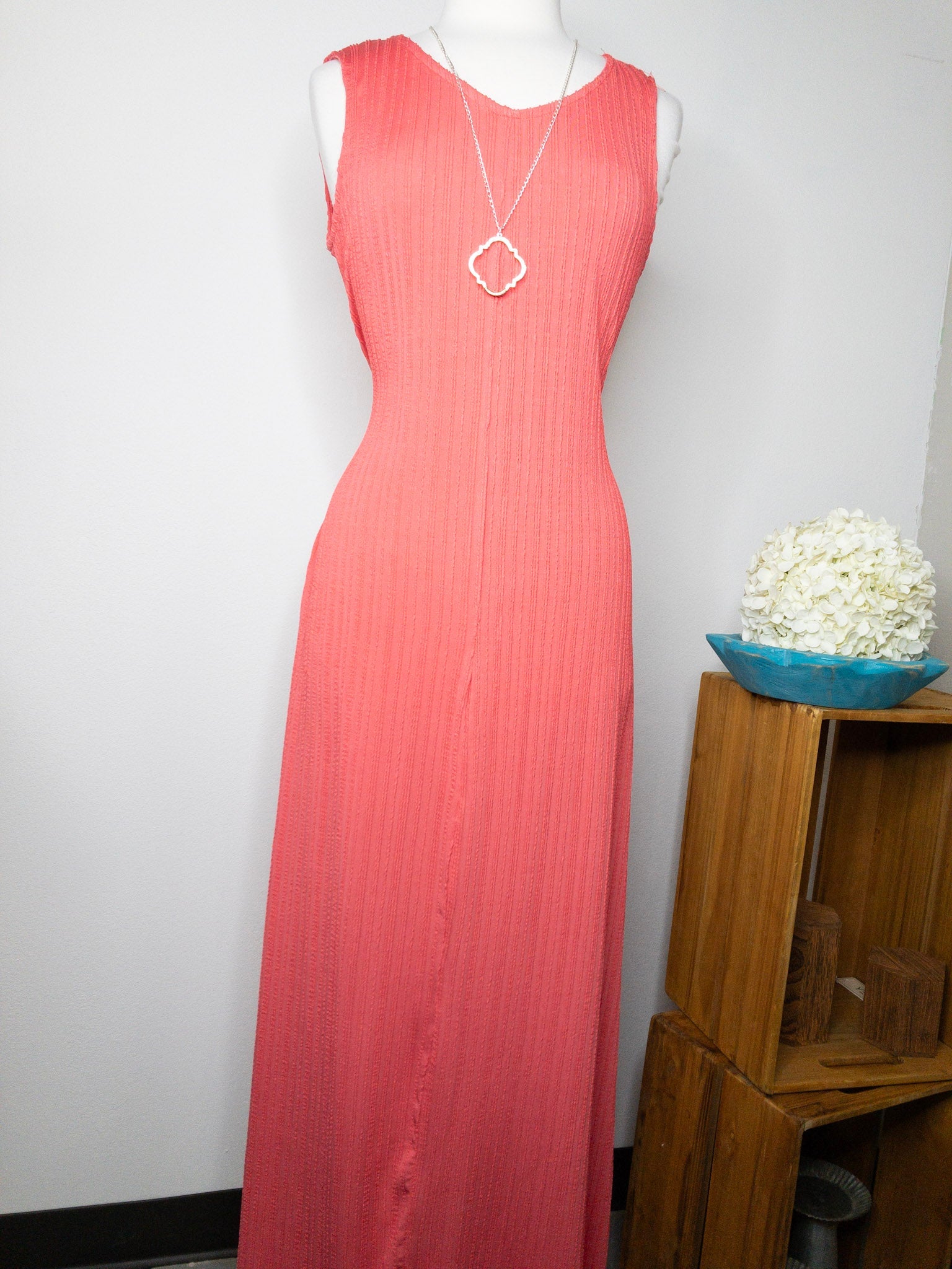 Andree Sleeveless Ribbed Maxi Dress Plus Size - The Bronze Butterfly