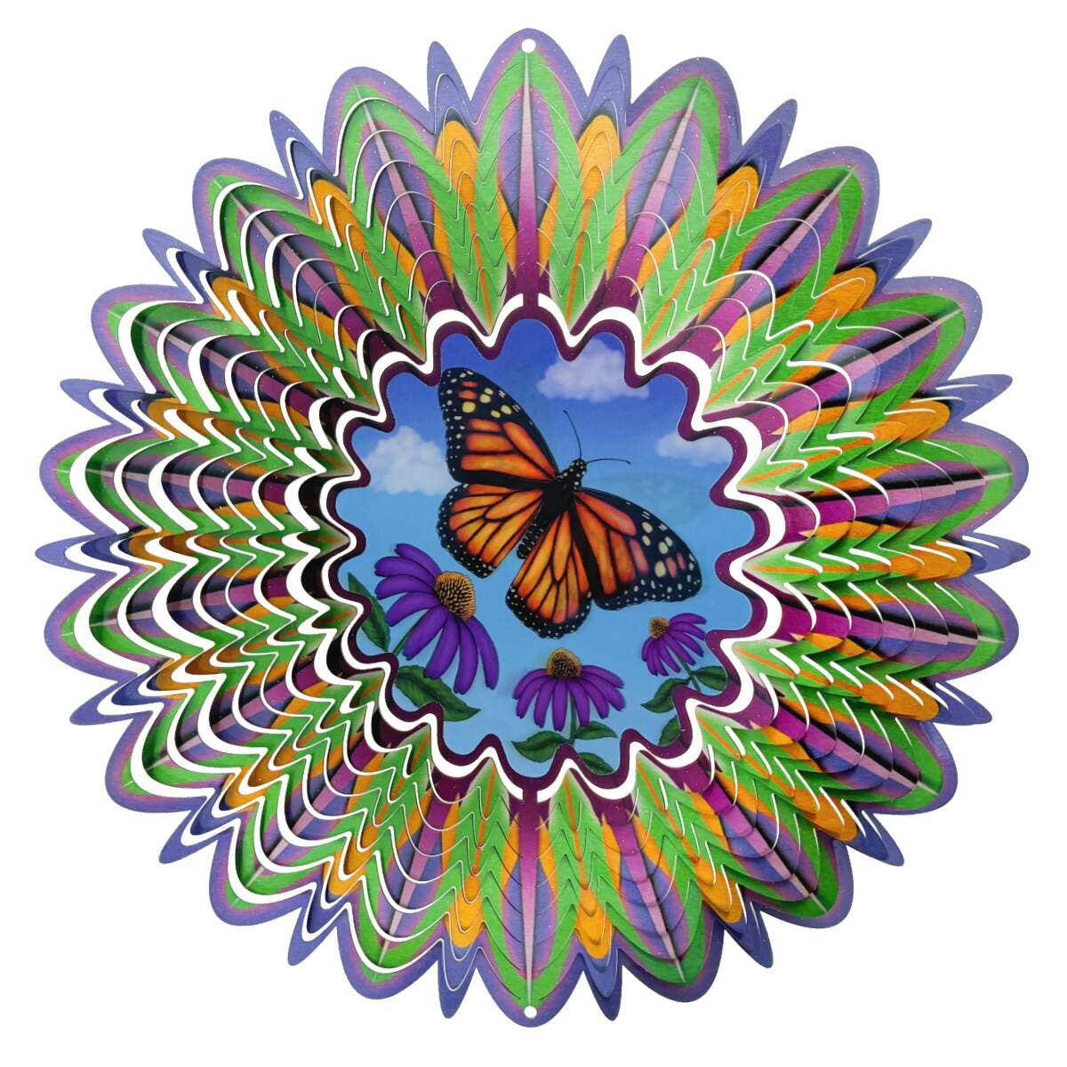 Animated Butterfly - Large Wind Spinner - The Bronze Butterfly