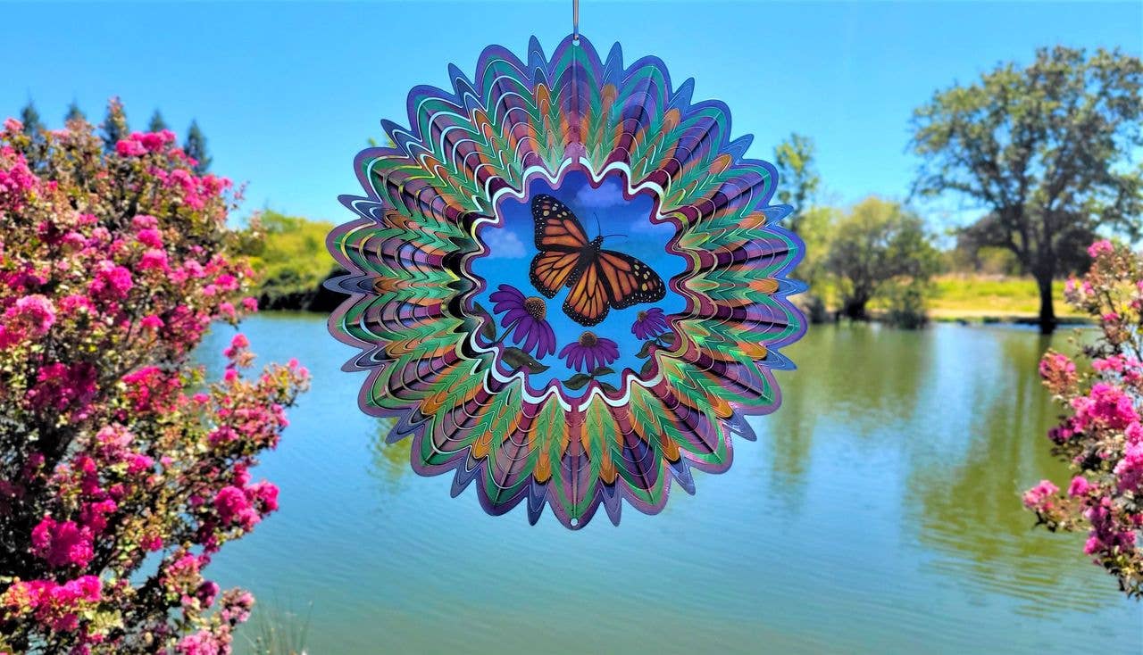 Animated Butterfly - Large Wind Spinner - The Bronze Butterfly