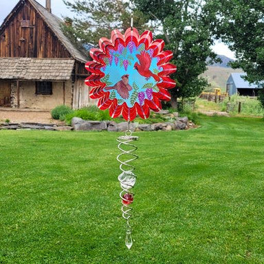 Animated Cardinals - Mini Set Wind Spinner - The Bronze Butterfly