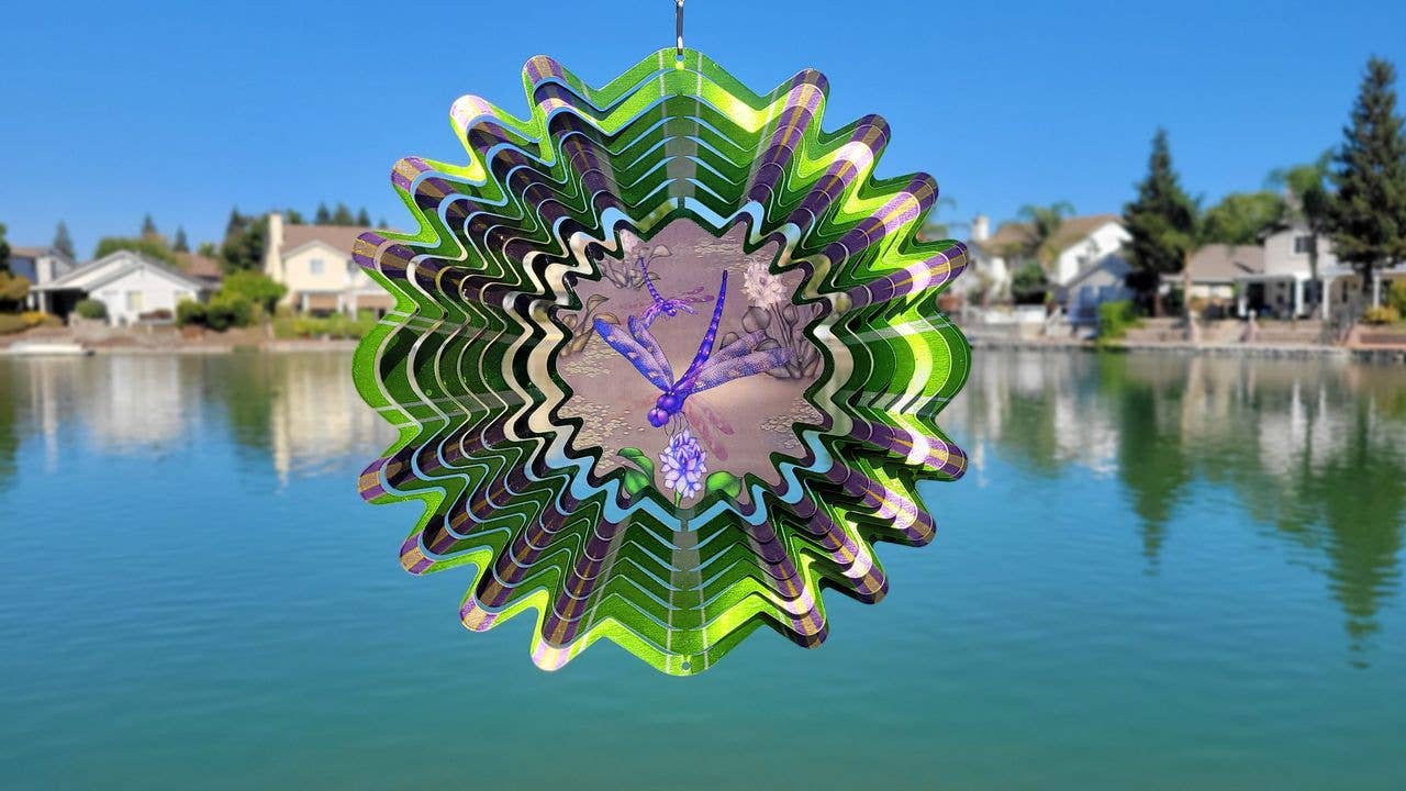 Animated Dragonfly - Large Wind Spinner - The Bronze Butterfly