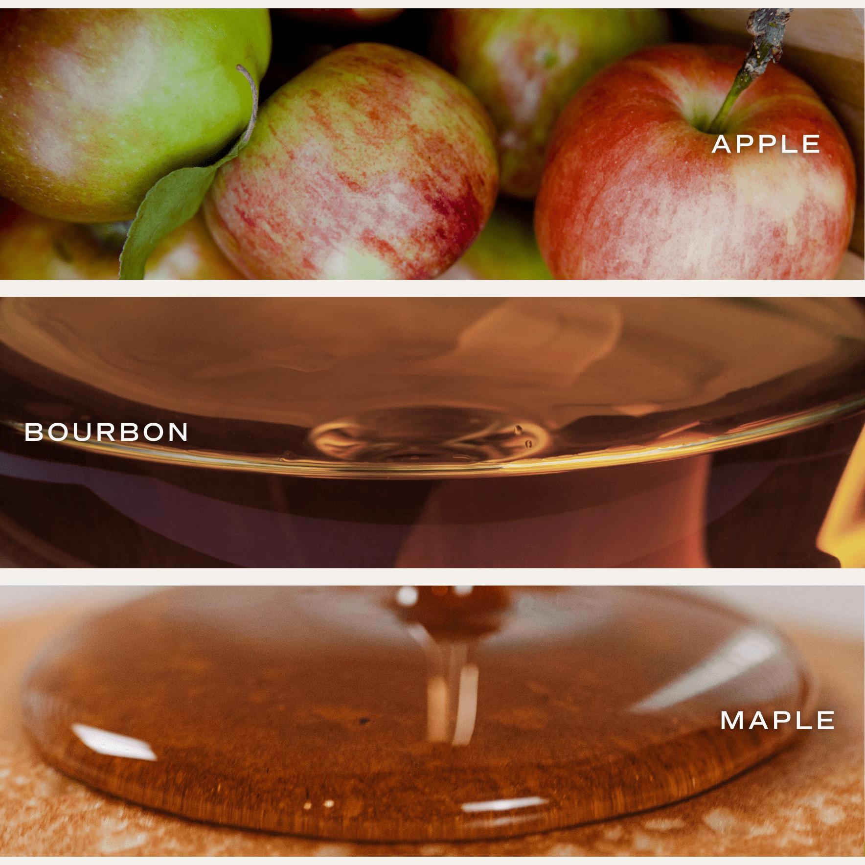 Apple Maple Bourbon Soy Candle | 15 oz Farmhouse Fall Candle - The Bronze Butterfly
