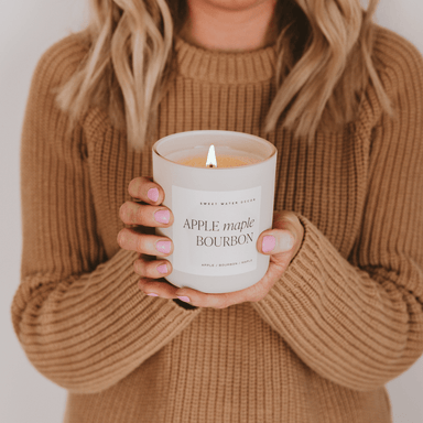 Apple Maple Bourbon Soy Candle | 15 oz Farmhouse Fall Candle - The Bronze Butterfly