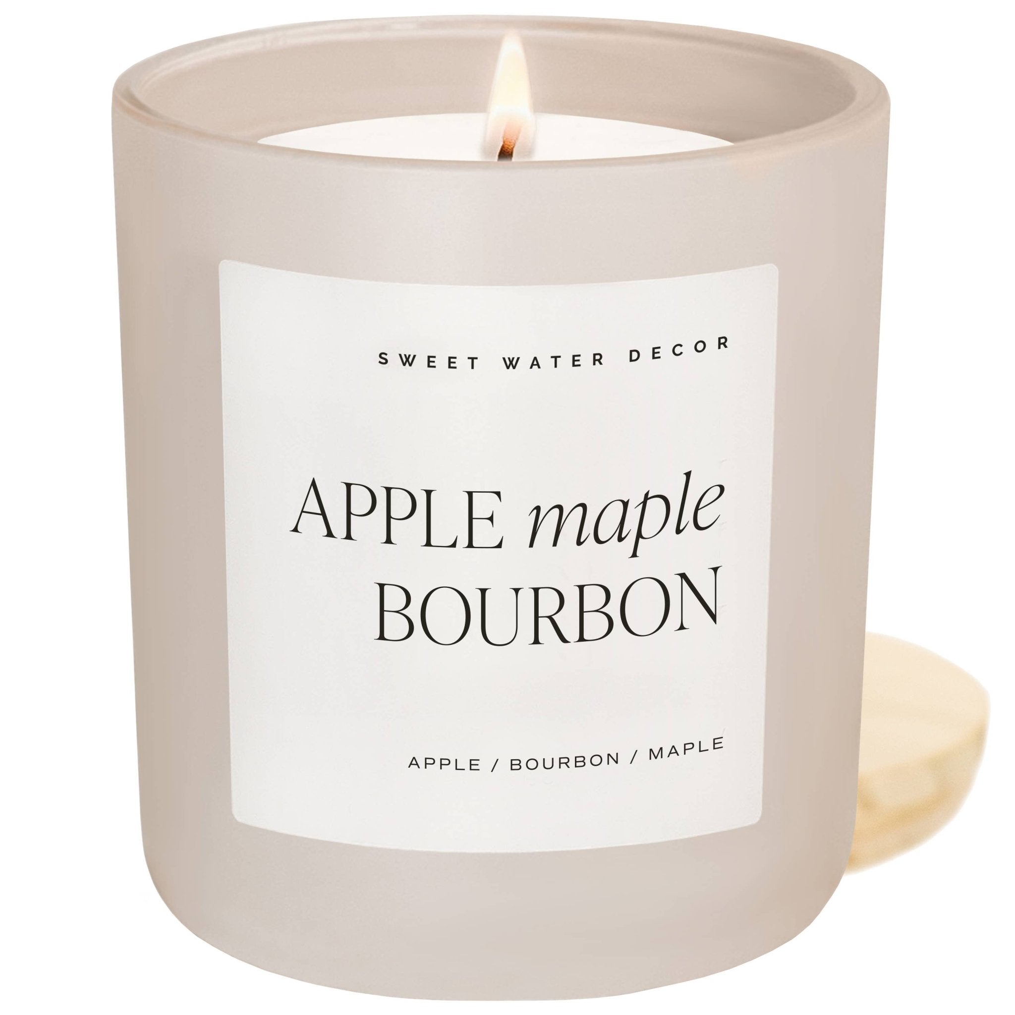 Apple Maple Bourbon Soy Candle | 15 oz Farmhouse Fall Candle - The Bronze Butterfly