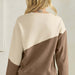 Asymmetrical Two Tone Corduroy Pullover Sweatshirt - The Bronze Butterfly