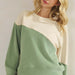 Asymmetrical Two Tone Corduroy Pullover Sweatshirt - The Bronze Butterfly