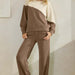Asymmetrical Two Tone Corduroy Pullover Sweatshirt - The Bronze Butterfly