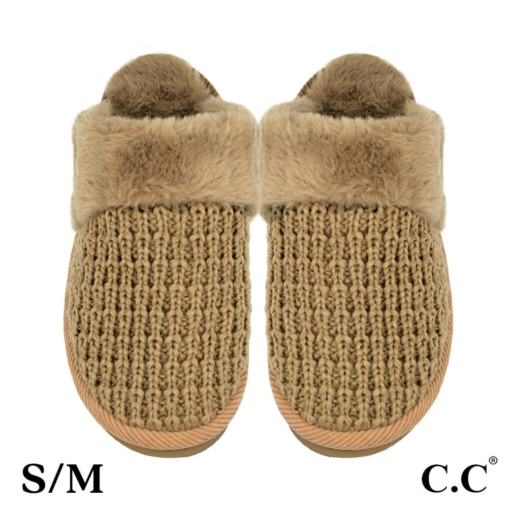 C.C. Waffle Knitted Slippers