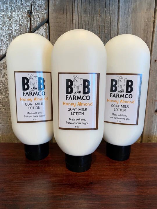 B&B Goat Milk Lotion - Bug Off or Sweet Balsam or Sweet Almond - The Bronze Butterfly