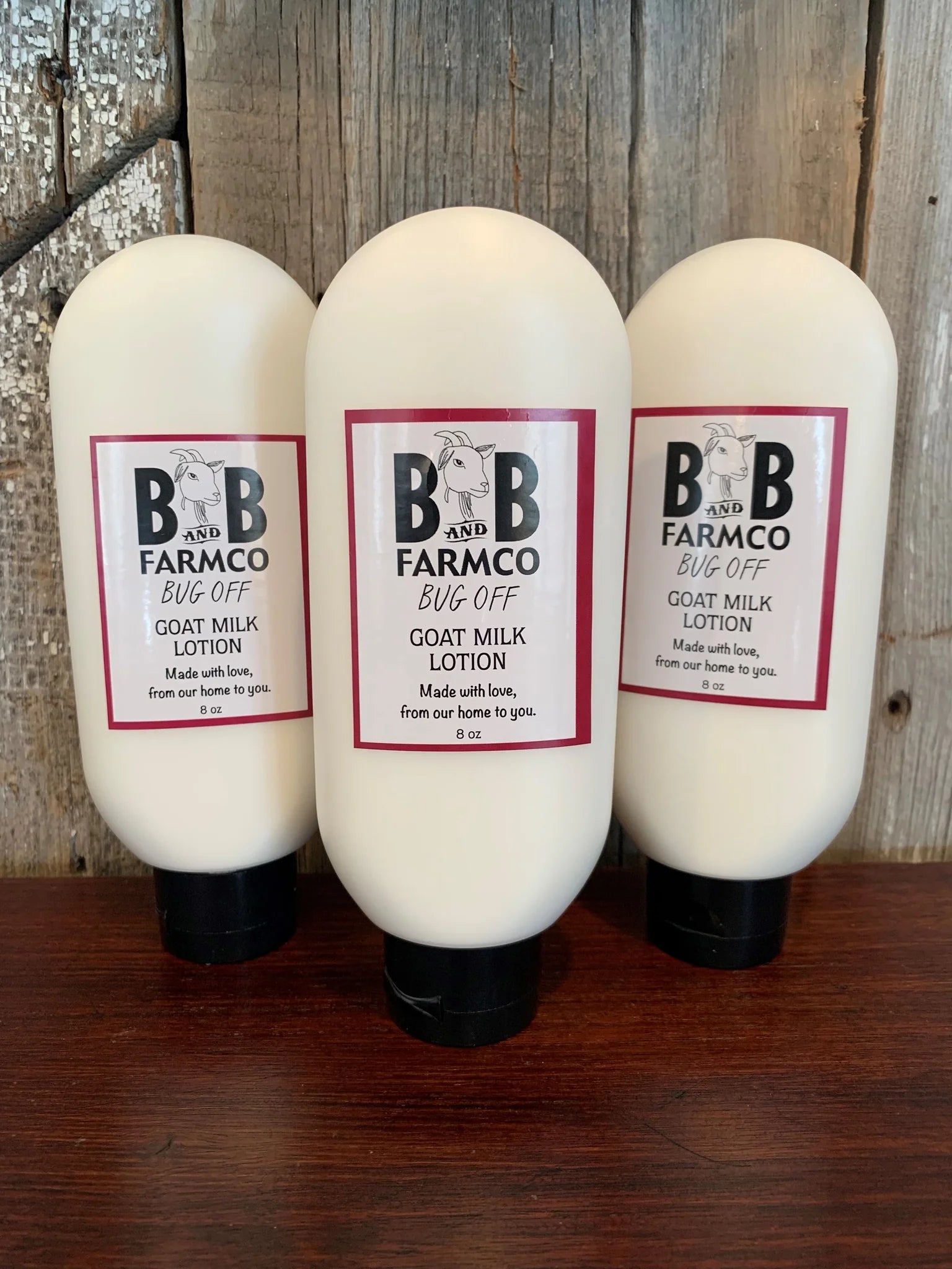 B&B Goat Milk Lotion - Bug Off or Sweet Balsam or Sweet Almond - The Bronze Butterfly