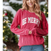 Be Merry Ribbed Sweatshirt - The Bronze Butterfly