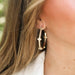 Beaded Cross Hoop Earrings in Gold - The Bronze Butterfly