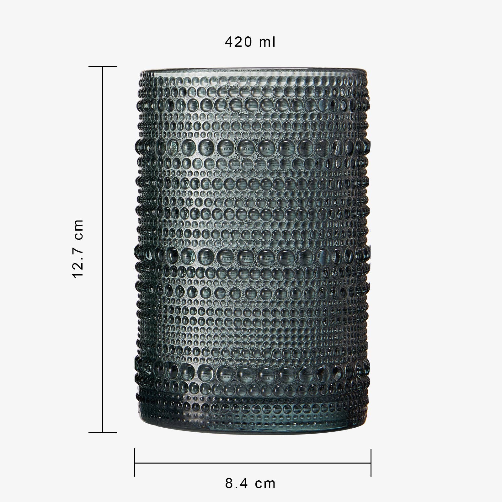 Beaded Highball Drinking Glasses | Set of 4 | Muted Color - The Bronze Butterfly