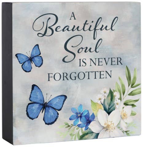 Beautiful Soul Mini Square Sitter - The Bronze Butterfly