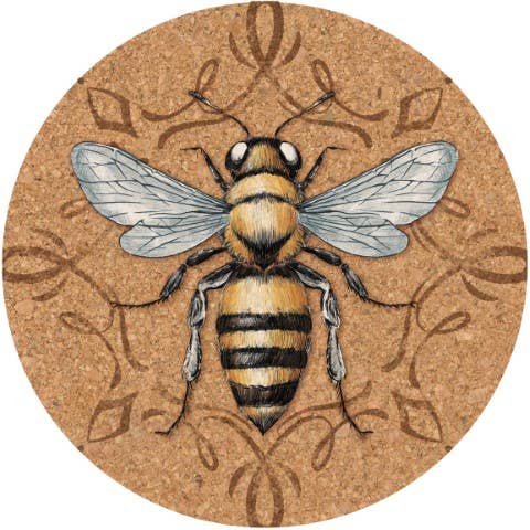 Bee Cork Trivet - The Bronze Butterfly