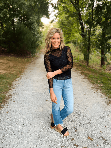 Bella Bow Mesh Top - The Bronze Butterfly