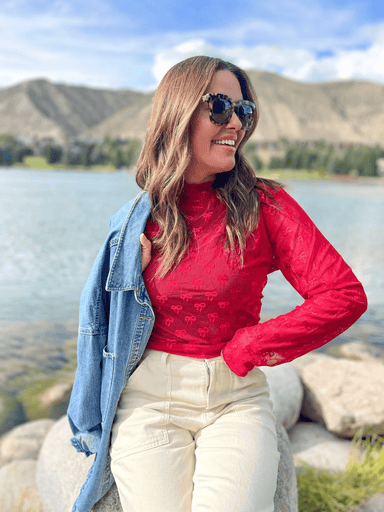 Bella Bow Mesh Top - The Bronze Butterfly