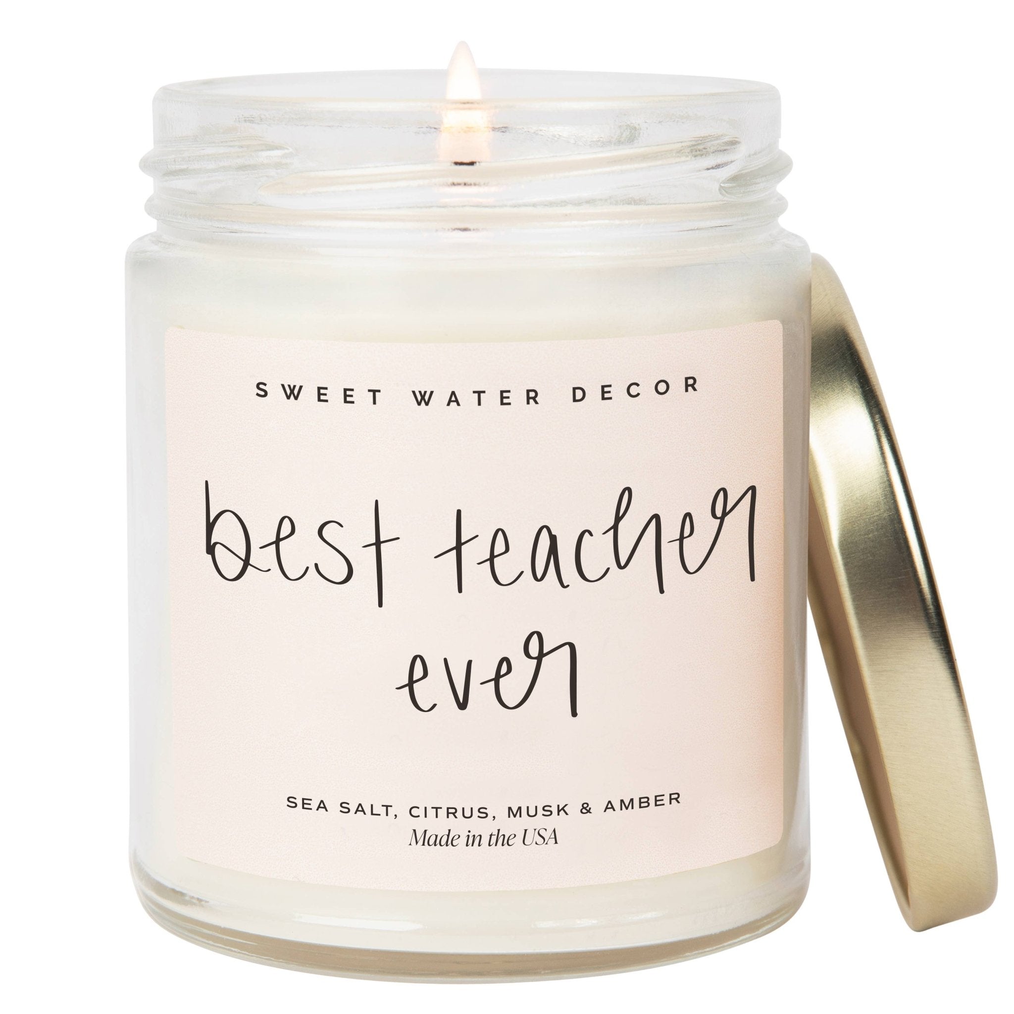 Best Teacher Ever 9 oz Soy Candle - The Bronze Butterfly