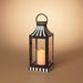 Black & White Lighted Metal Holiday Lantern w/LED Candle, 15.3" - The Bronze Butterfly