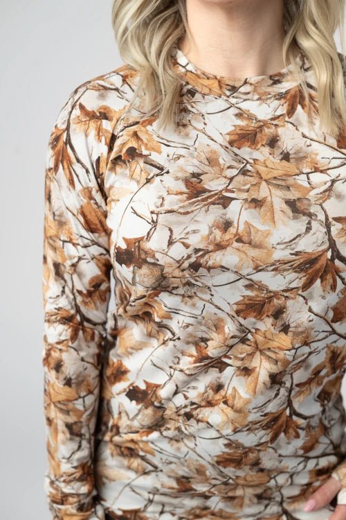 Blair Long Sleeve Top Woodsy Camo - The Bronze Butterfly