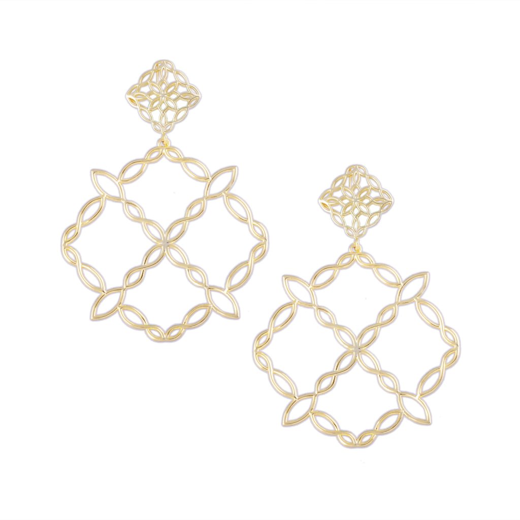 Bloom Statement Earrings Gold - The Bronze Butterfly