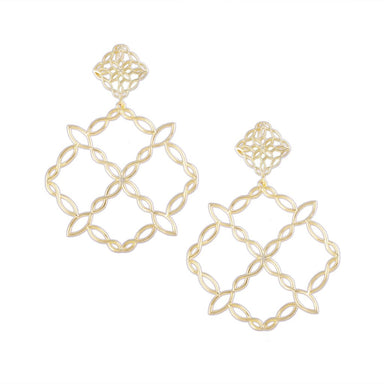Bloom Statement Earrings Gold - The Bronze Butterfly