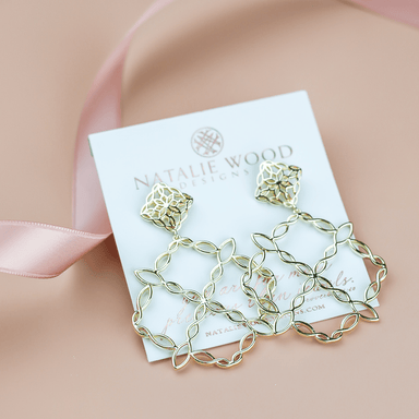 Bloom Statement Earrings Gold - The Bronze Butterfly