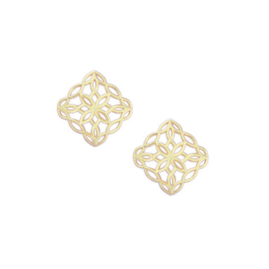 Bloom Stud Earrings Gold - The Bronze Butterfly