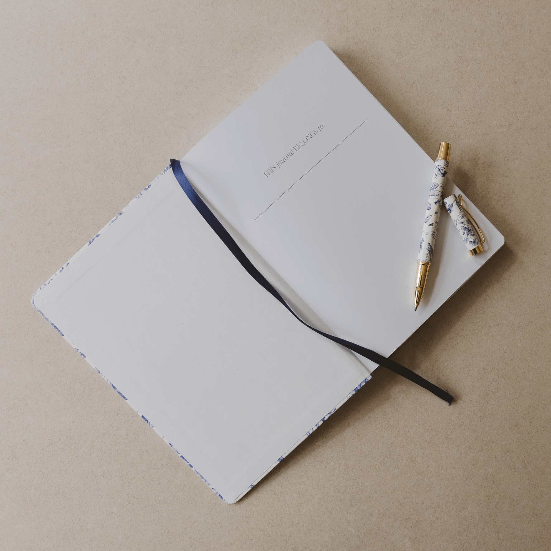 Blue Delft Notes Journal - The Bronze Butterfly