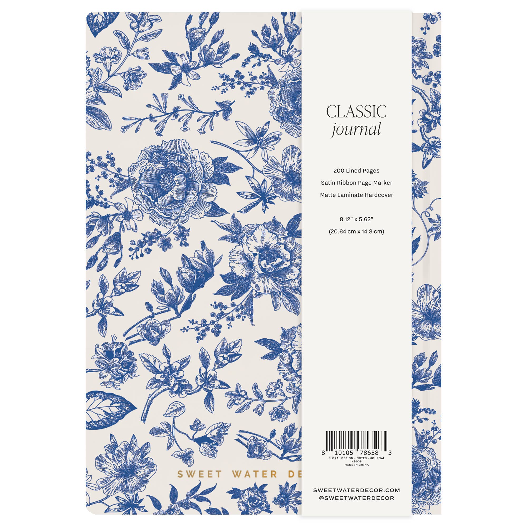 Blue Delft Notes Journal - The Bronze Butterfly
