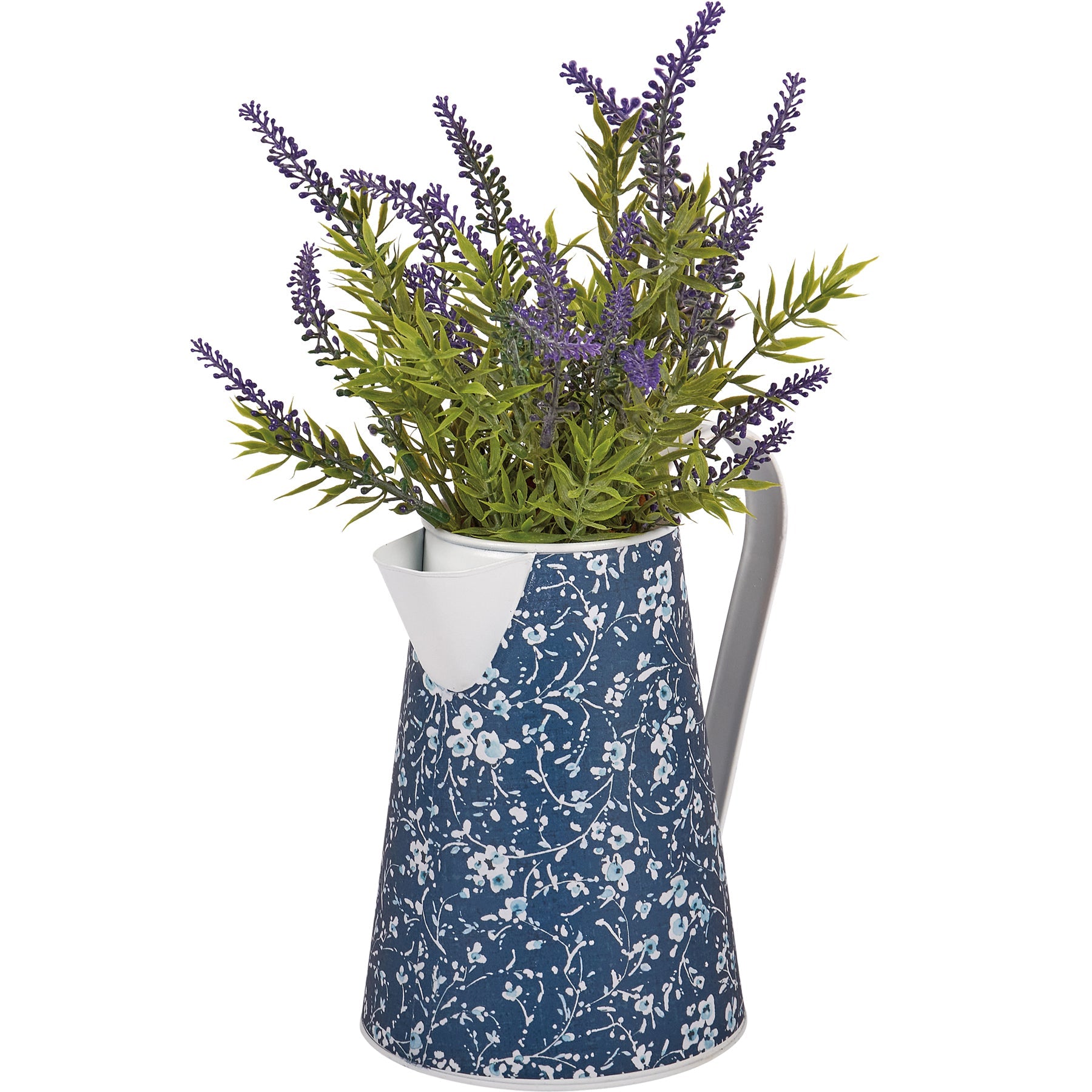 Blue Floral Pitcher - The Bronze Butterfly