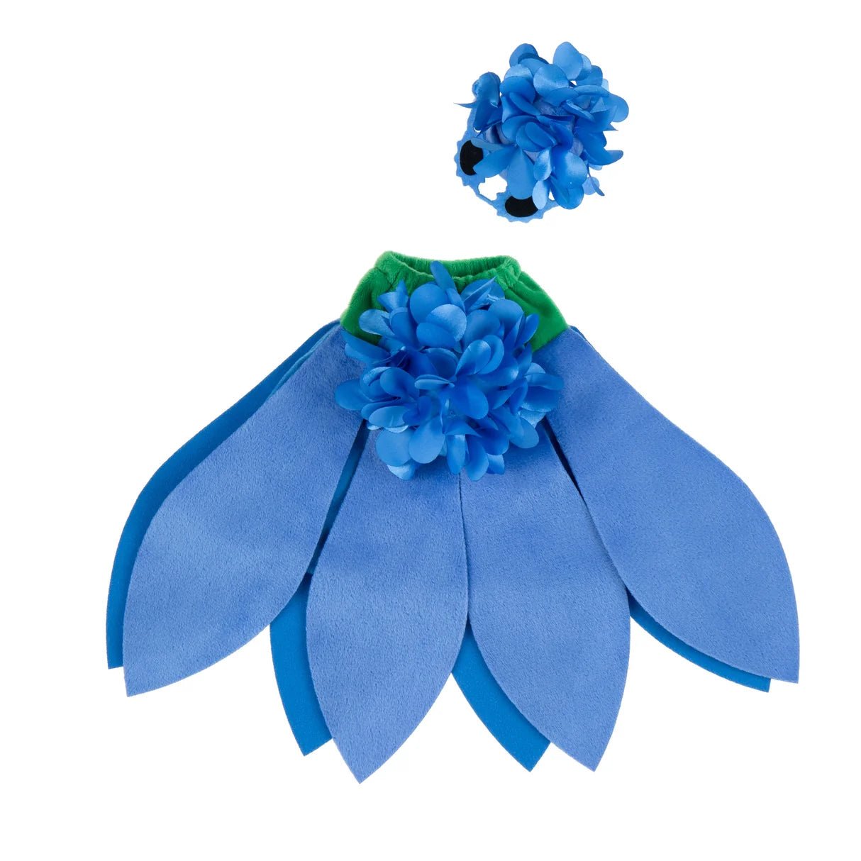 Blue Hydrangea Porch Goose Outfit | Giddy the Goose - The Bronze Butterfly