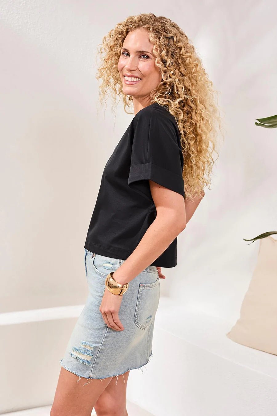 BLUE THREAD Soft Touch Mercerized Cotton Crew Neck T-Shirt - The Bronze Butterfly