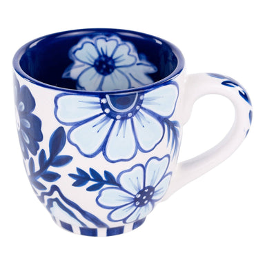 Blue & White Flower Mug - The Bronze Butterfly