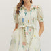 Botanical Print Puff Sleeve Mini Dress - The Bronze Butterfly