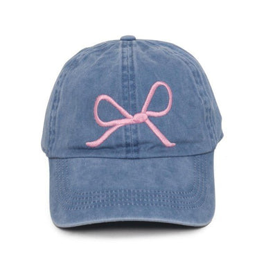 Bow Embroidered Baseball Cap - The Bronze Butterfly