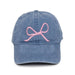 Bow Embroidered Baseball Cap - The Bronze Butterfly