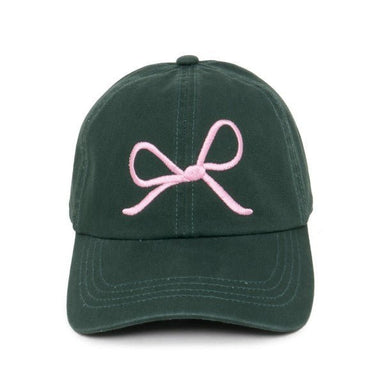 Bow Embroidered Baseball Cap - The Bronze Butterfly