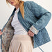 Bow Front Quilted Denim Jacket - The Bronze Butterfly