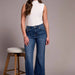 BROOKE PALAZZO JEANS W/ CUFFS - ANTIQUEBLUE - The Bronze Butterfly
