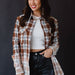 Brown, Black, Blue & White Plaid Flannel - The Bronze Butterfly