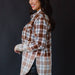 Brown, Black, Blue & White Plaid Flannel - The Bronze Butterfly