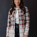 Brown, Black, Blue & White Plaid Flannel - The Bronze Butterfly